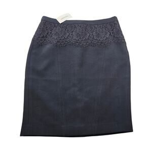 NWT Banana republic sz 2 classy lace trim pencil skirt business casual black